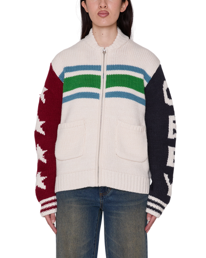 OBEY ETTA COWICHAN SWEATER UNBLEACHED MULTI 
