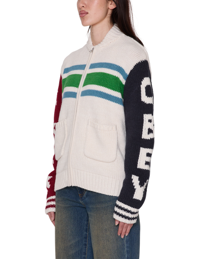 OBEY ETTA COWICHAN SWEATER UNBLEACHED MULTI 