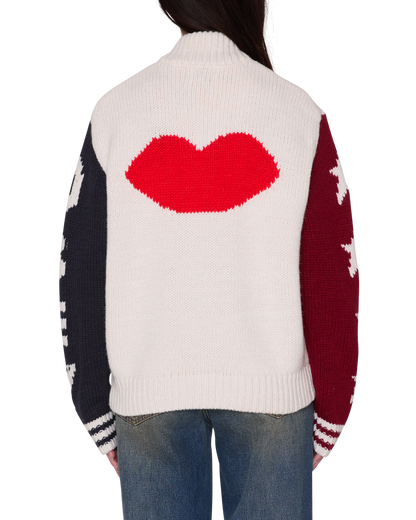 OBEY ETTA COWICHAN SWEATER UNBLEACHED MULTI 