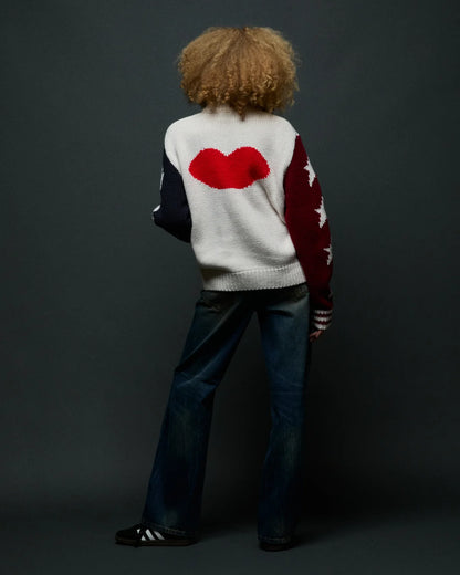 OBEY ETTA COWICHAN SWEATER UNBLEACHED MULTI 