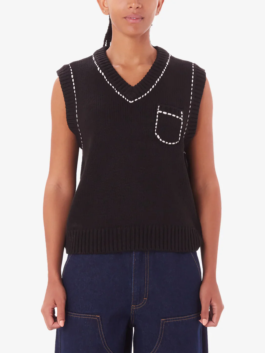 OBEY MURPHY SWEATER VEST BLACK