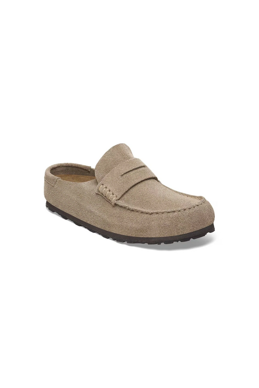 BIRKENSTOCK NAPLES WRAPPED SUEDE LEATHER TAUPE 