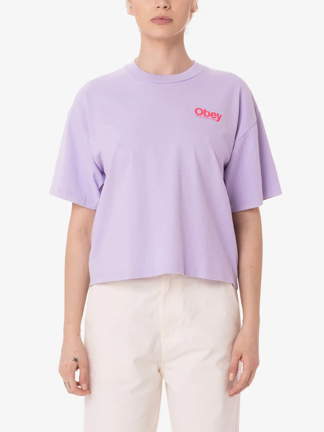 OBEY SOFT FRUIT TEE ORCHID PETAL