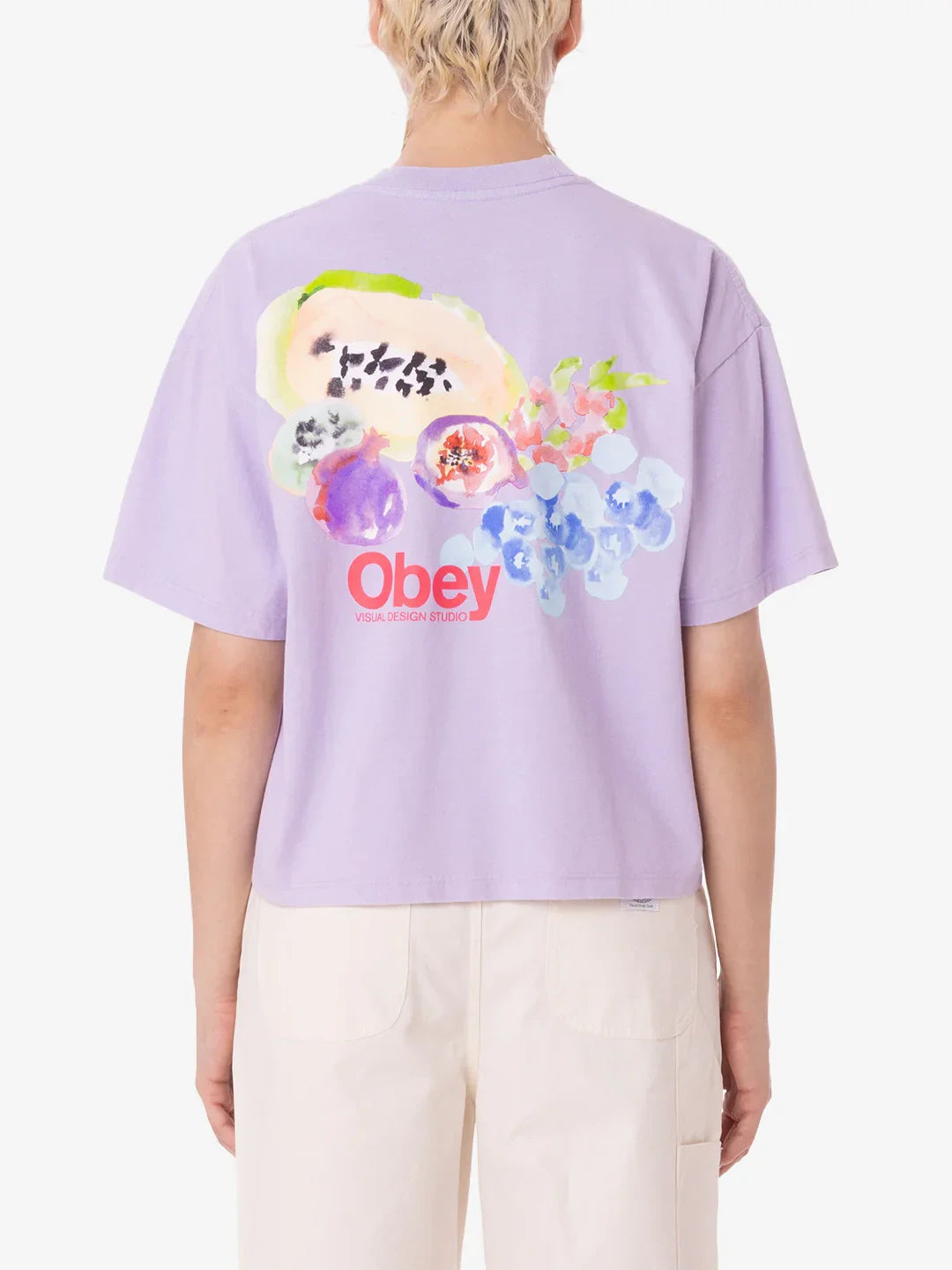 OBEY SOFT FRUIT TEE ORCHID PETAL