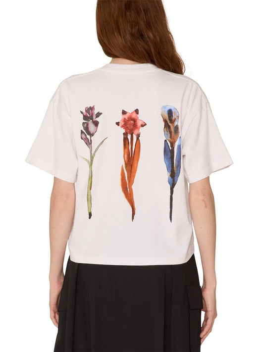 OBEY WATER COLOR FLOWER T-SHIRT WHITE