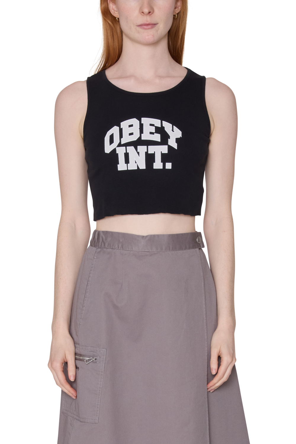 OBEY INT. OUTLINE TANK DIGITAL BLACK