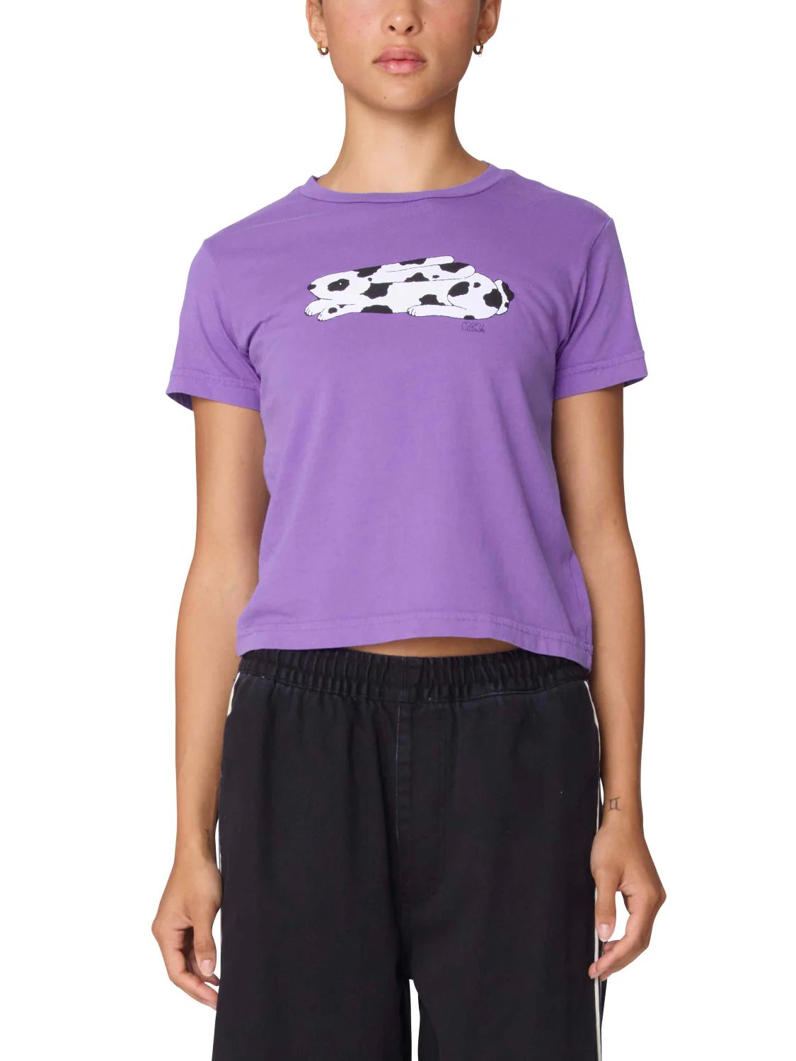 OBEY ENGLISH SPOT BUNNY T-SHIRT PURPLE OPULENCE 