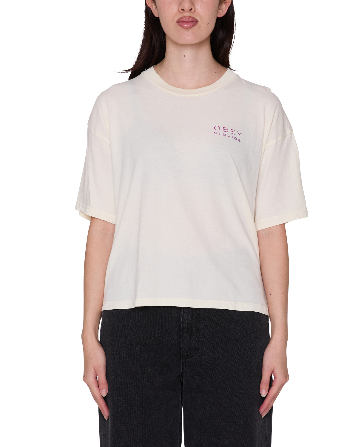 OBEY FLORES T-SHIRT UNBLEACHED 