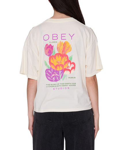 OBEY FLORES T-SHIRT UNBLEACHED 