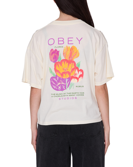 OBEY FLORES T-SHIRT UNBLEACHED 