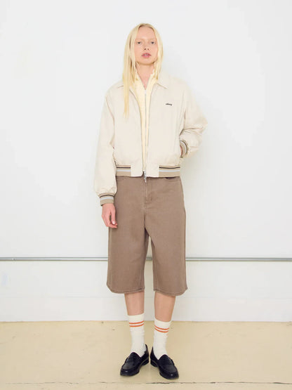 OBEY KARINA LONG DENIM SHORT WALNUT