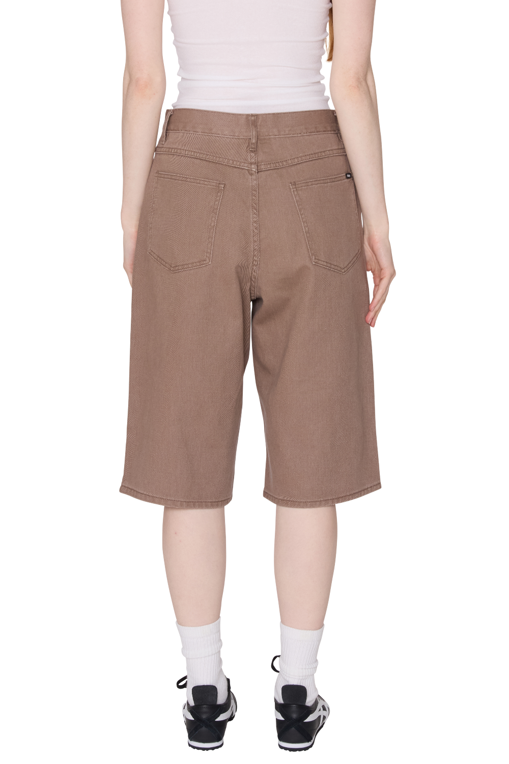 OBEY KARINA LONG DENIM SHORT WALNUT