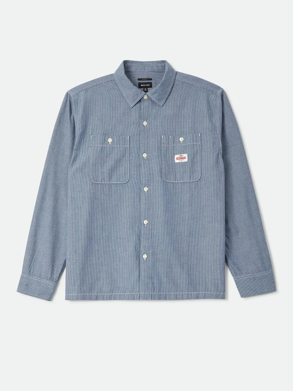 BRIXTON TRADEMARK SHIRT BLUE CHAMBRAY 