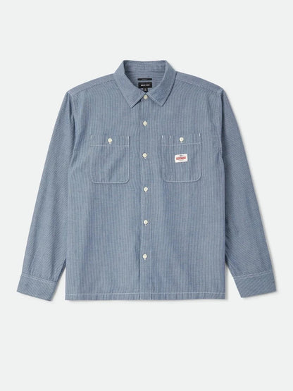 BRIXTON TRADEMARK SHIRT BLUE CHAMBRAY 