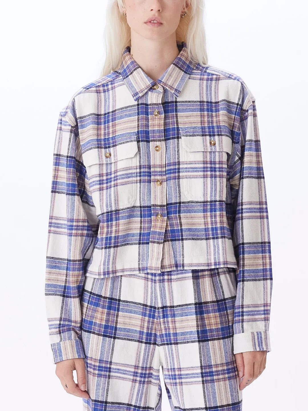 OBEY MAX FLANNEL SHIRT UNBLEACHED MULTI 
