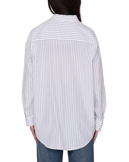 OBEY CARLOTTA STRIPE SHIRT WHITE MULTI 