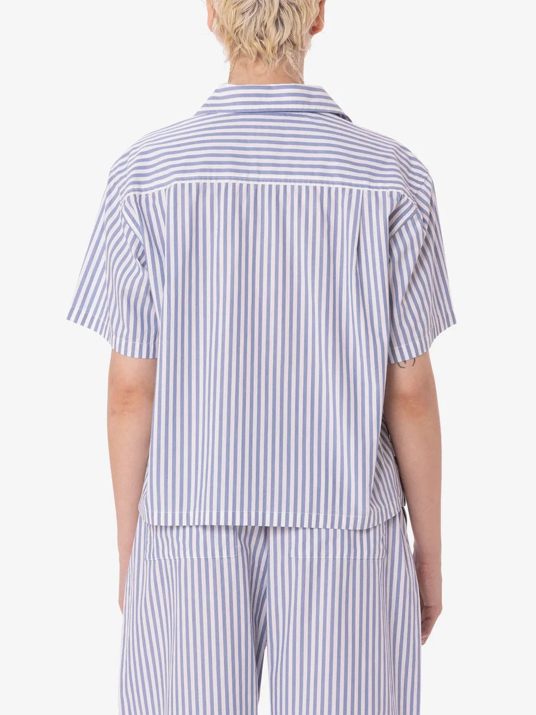 OBEY DOMINIQUE STRIPE SHIRT CORONET BLUE MULTI