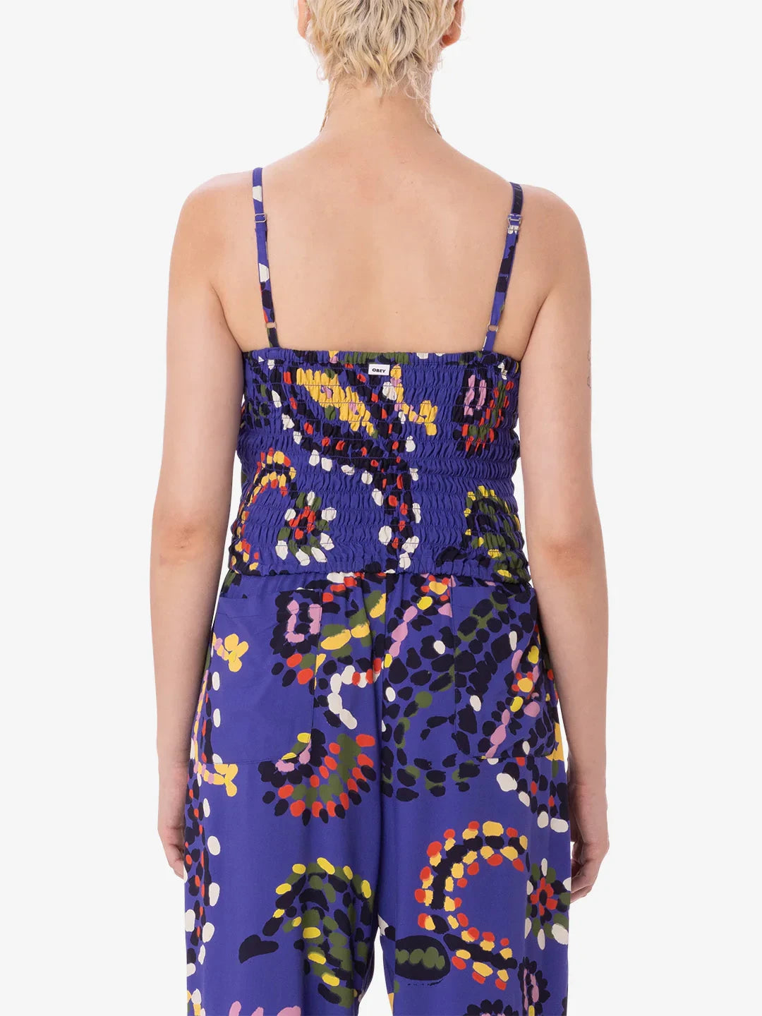 OBEY PAISLEY WORKS TANK TOP MAZARINE BLUE MULTI