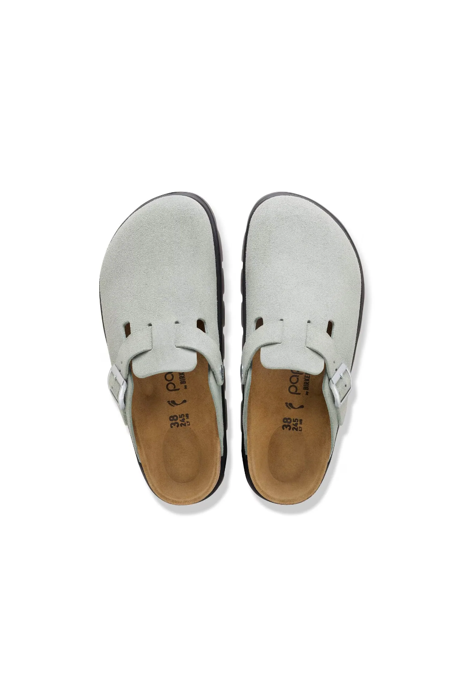 BIRKENSTOCK BOSTON CHUNKY SUEDE LEATHER PURE SAGE 