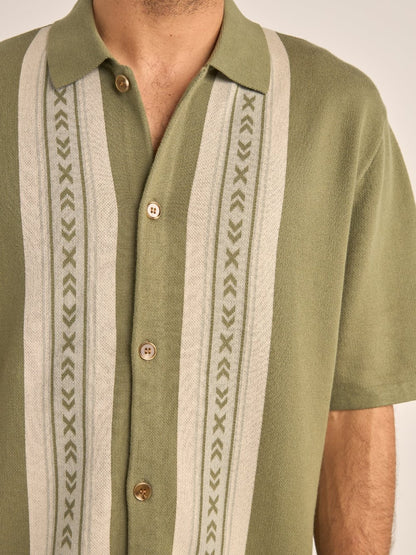 RHYTHM LOMA KNITTED S/S SHIRT SAGE