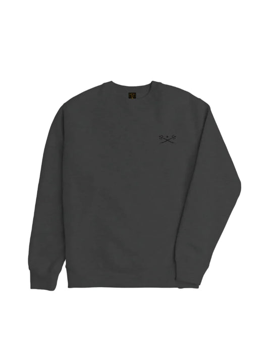 DARK SEAS GO-TO II CREWNECK GUNMENTAL HEATHER 