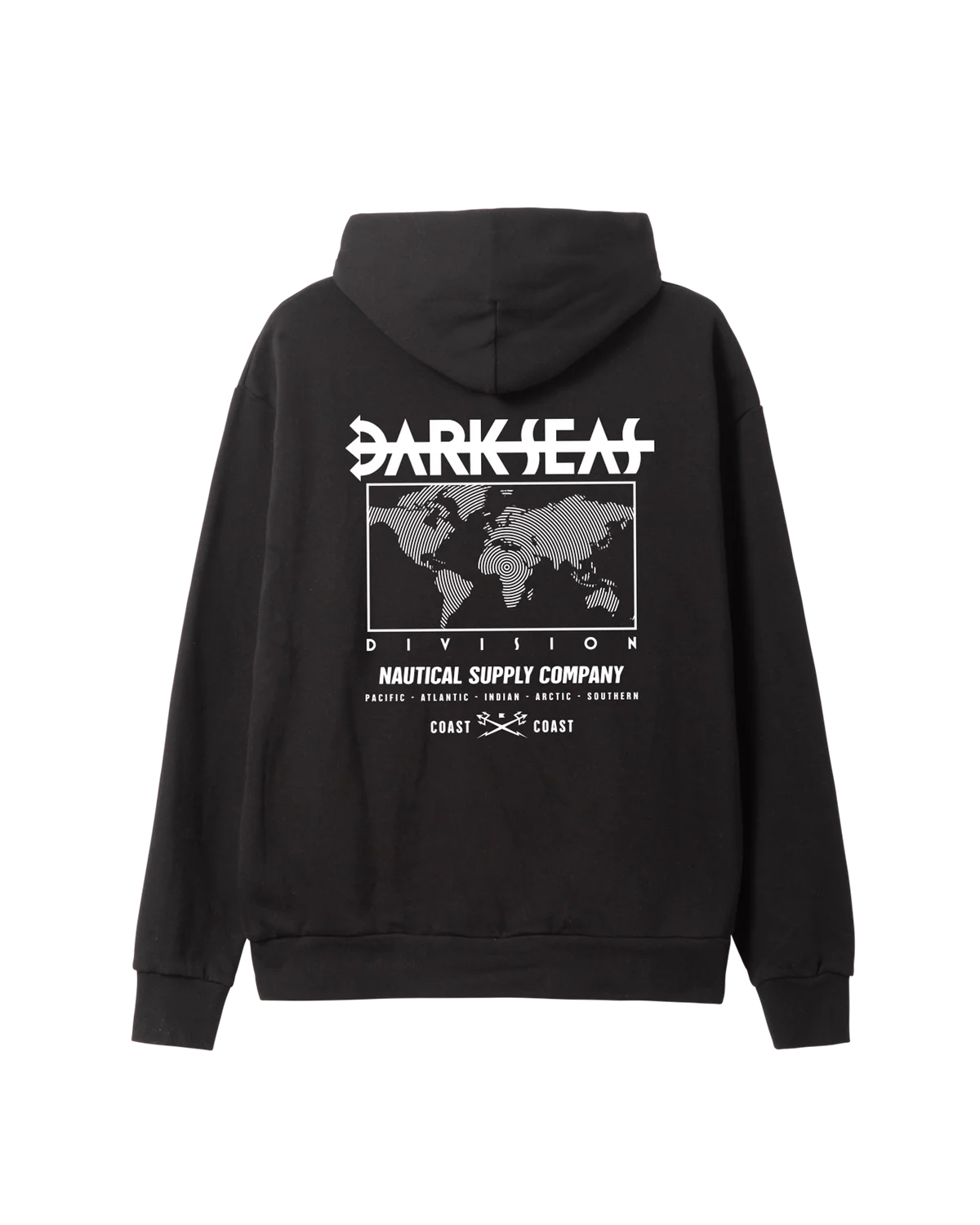 DARK SEAS WORLDWIDE PULLOVER HOODIE BLACK 