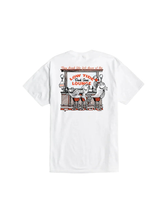 DARK SEAS BAR STOOL STOCK T-SHIRT WHITE