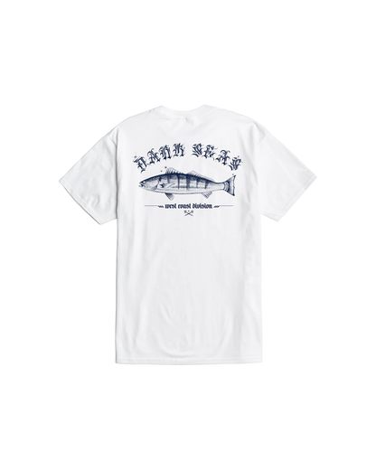 DARK SEAS WHITE SEA BASS STOCK T-SHIRT 