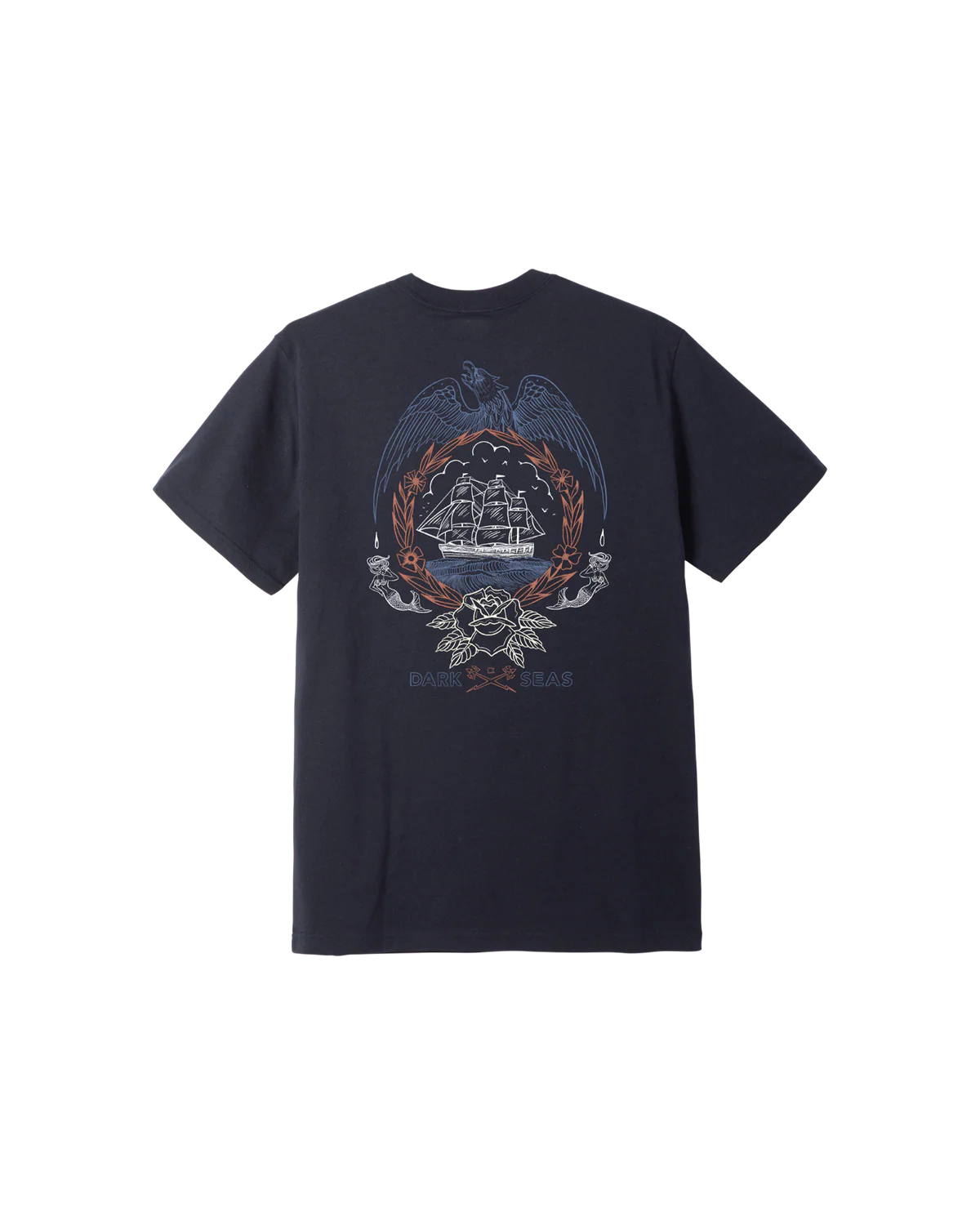 DARK SEAS ARMADA BLENDED T-SHIRT HEATHER NAVY 