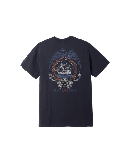 DARK SEAS ARMADA BLENDED T-SHIRT HEATHER NAVY 