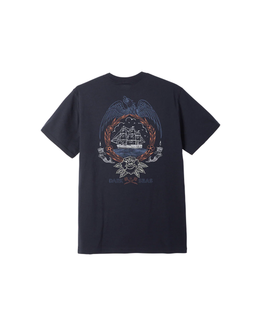 DARK SEAS ARMADA BLENDED T-SHIRT HEATHER NAVY 
