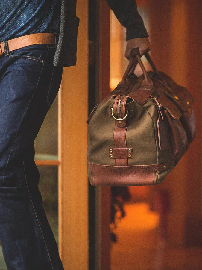 WILL CANVAS & LEATHER TRAVEL DUFFLE TOBACCO/COGNAC