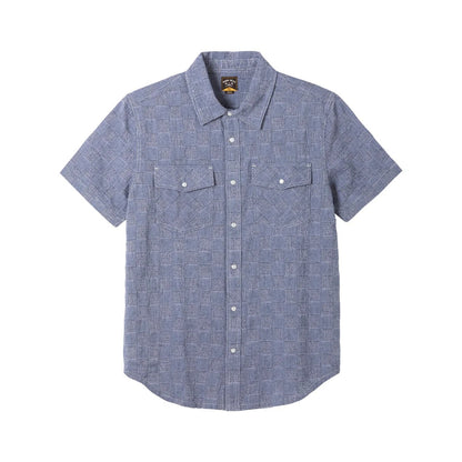 DARK SEAS PIONEER SHORT SLEEVE SHIRT INDIGO 