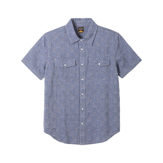 DARK SEAS PIONEER SHORT SLEEVE SHIRT INDIGO 
