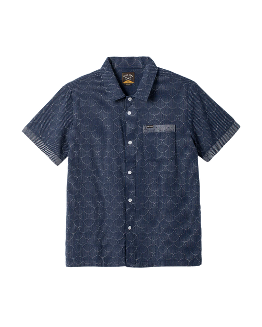 DARK SEAS SCALES SHORT SLEEVE SHIRT NAVY 