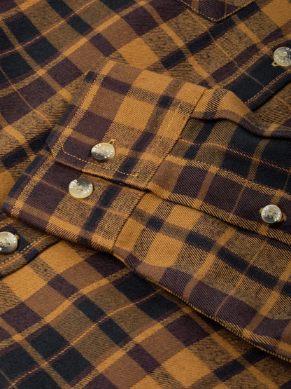 DARK SEAS TANGLEWOOD WOVEN SHIRT BLACK/BROWN 