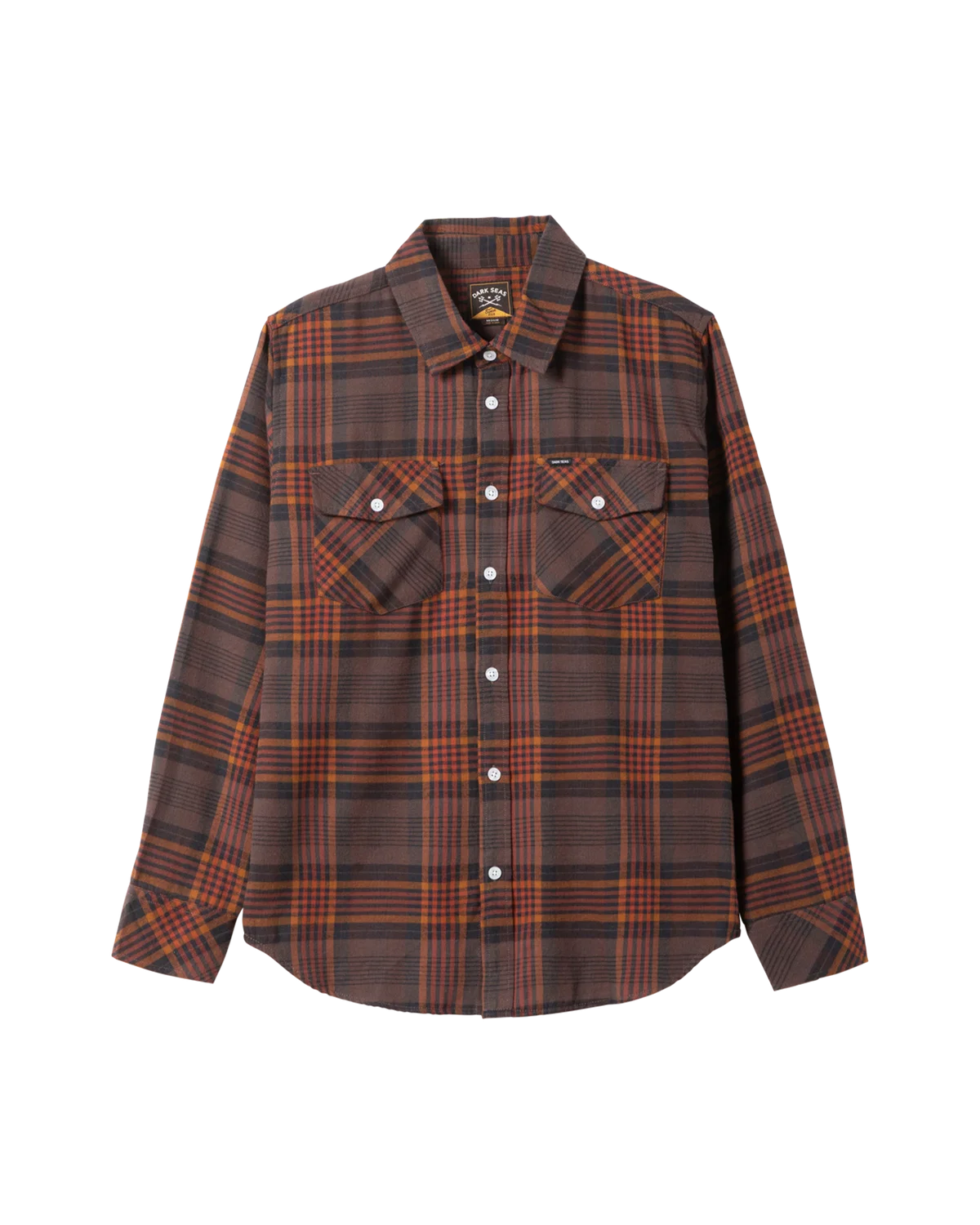 DARK SEAS NEWTON FLANNEL SHIRT BROWN/BLACK 