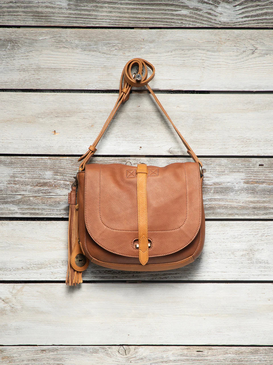 WILL SENECA LEATHER CROSSBODY COGNAC/TAN
