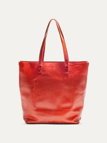 WILL SIMPLE LEATHER TOTE RED