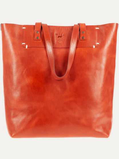 WILL SIMPLE LEATHER TOTE RED