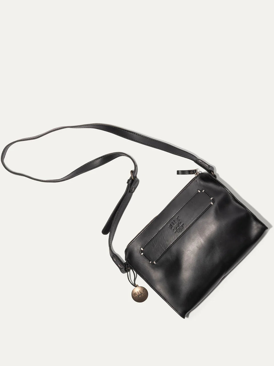 WILL SIMPLE LEATHER CROSSBODY BLACK 