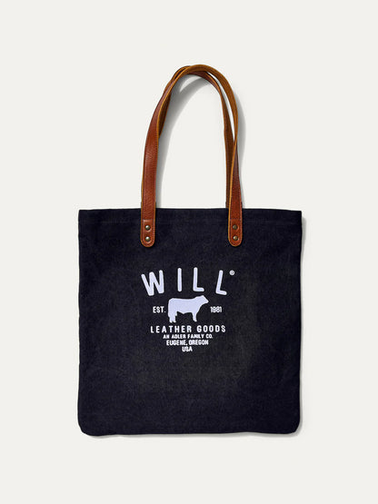 WILL GIVE WILL CANVAS TOTE BLACK 
