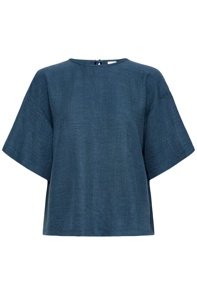 ICHI KATICO SHIRT TRUE NAVY MELANGE 