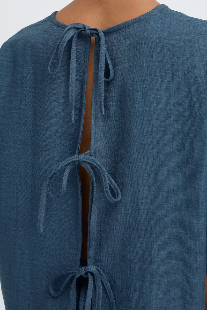 ICHI KATICO SHIRT TRUE NAVY MELANGE 