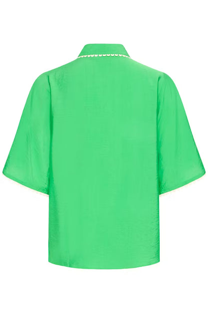 ICHI LENI SHIRT GREEN BRIAR 
