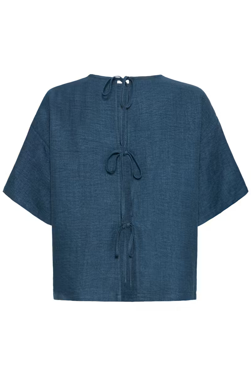 ICHI KATICO SHIRT TRUE NAVY MELANGE 