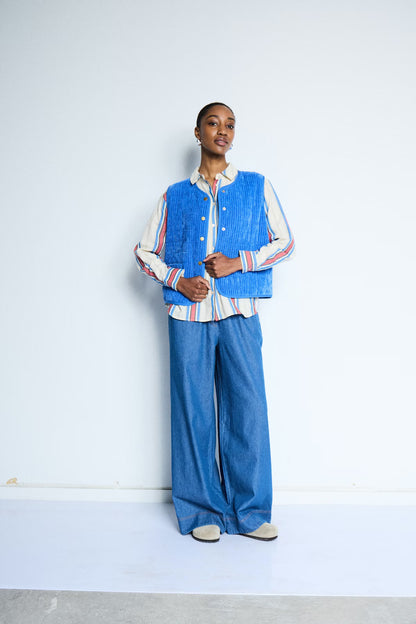 ICHI FUMA VEST BLUE 