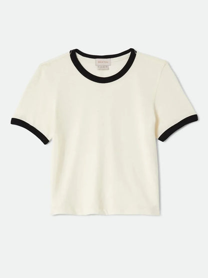 BRIXTON CAREFREE ORGANIC GARMENT DYE RINGER TEE