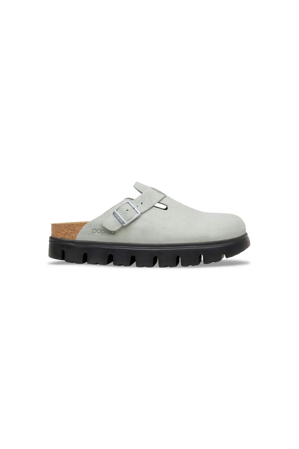 BIRKENSTOCK BOSTON CHUNKY SUEDE LEATHER PURE SAGE 
