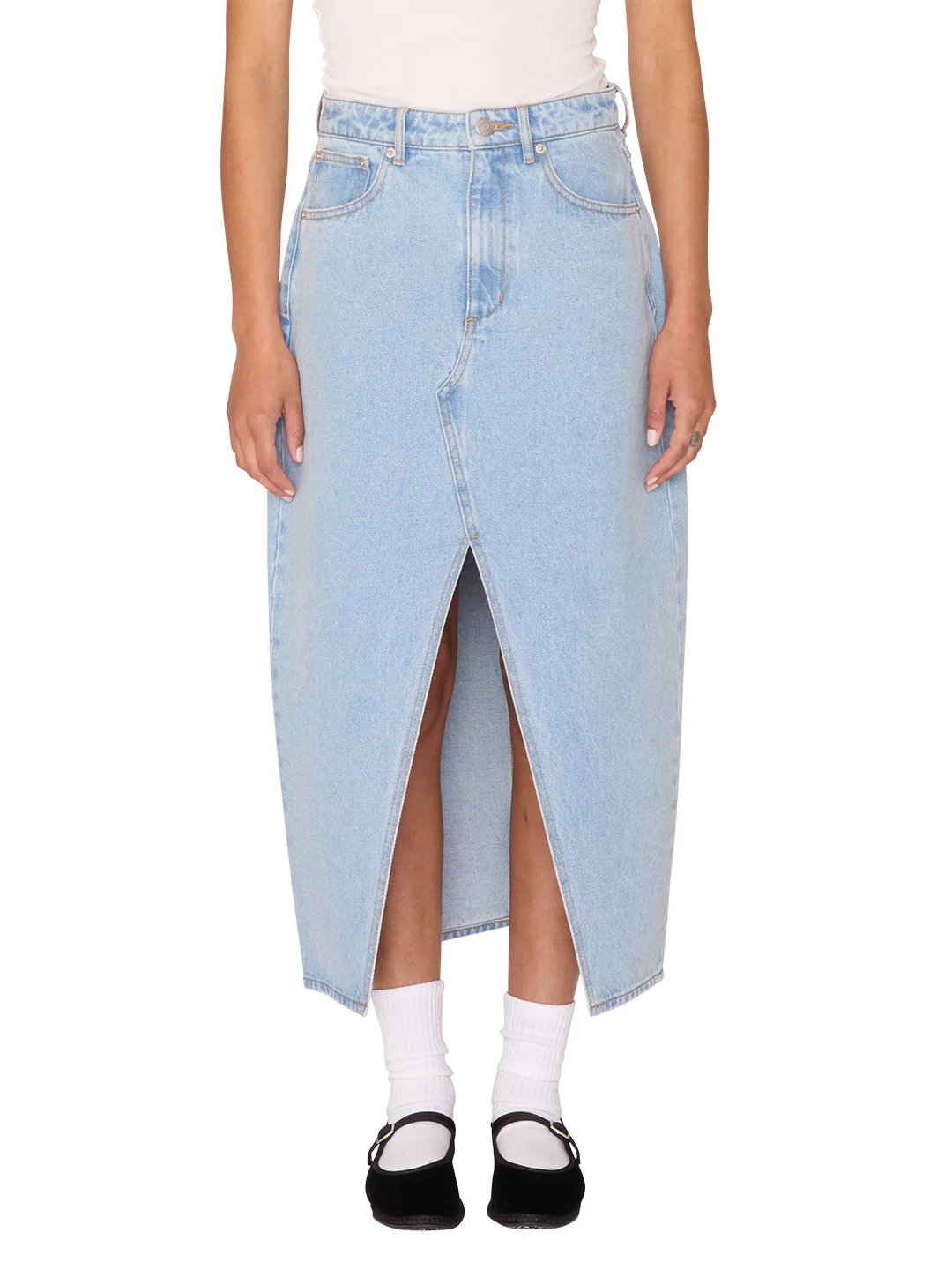 OBEY SIMPLEX DENIM SKIRT CIRRUS